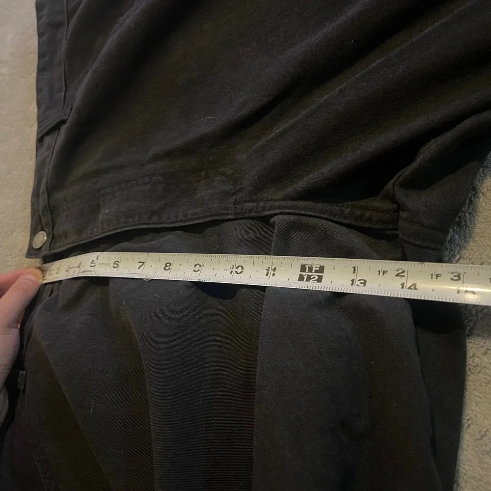 Wrangler Pants Workwear Mens 42x32 Black Canvas Utility Carpenter Streetwear